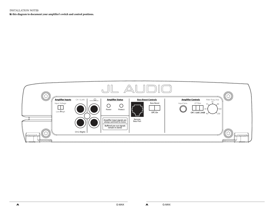 JL Audio RBC-1 owner manual Installation Notes 